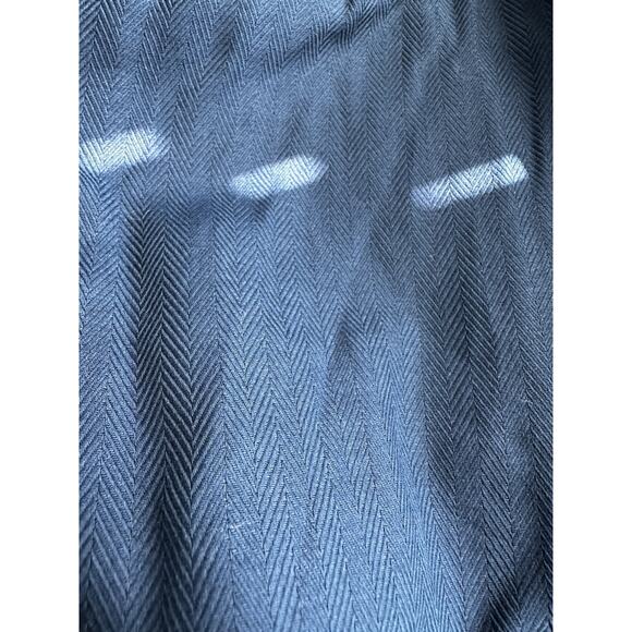 New Michael Kors Slim Fit LS Button Down Evening Blue Solid Herringbone 17 34/35 - Picture 3 of 6